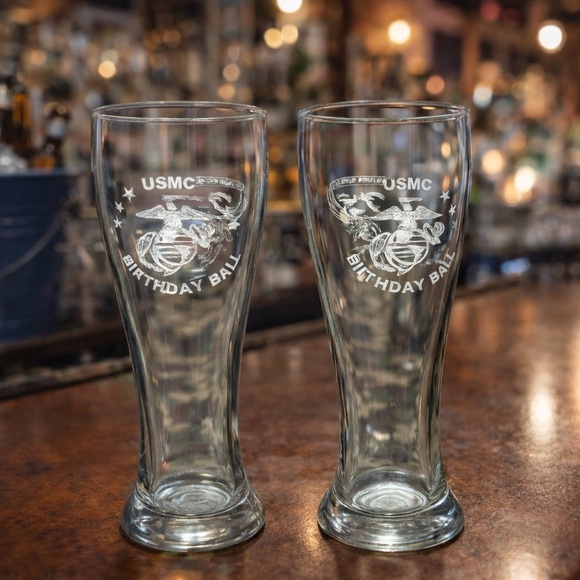 USMC Other - USMC 238 Birthday Ball Pilsner Glass Set Combat Logistics Regiment 25